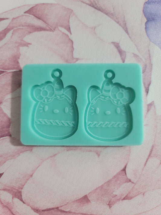 Kitty Squish Earrings Mold