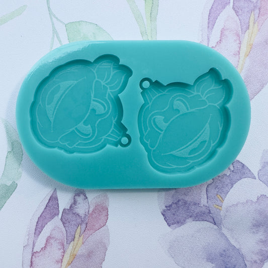 Teenage Turtle Pumpkin Earrings Mold