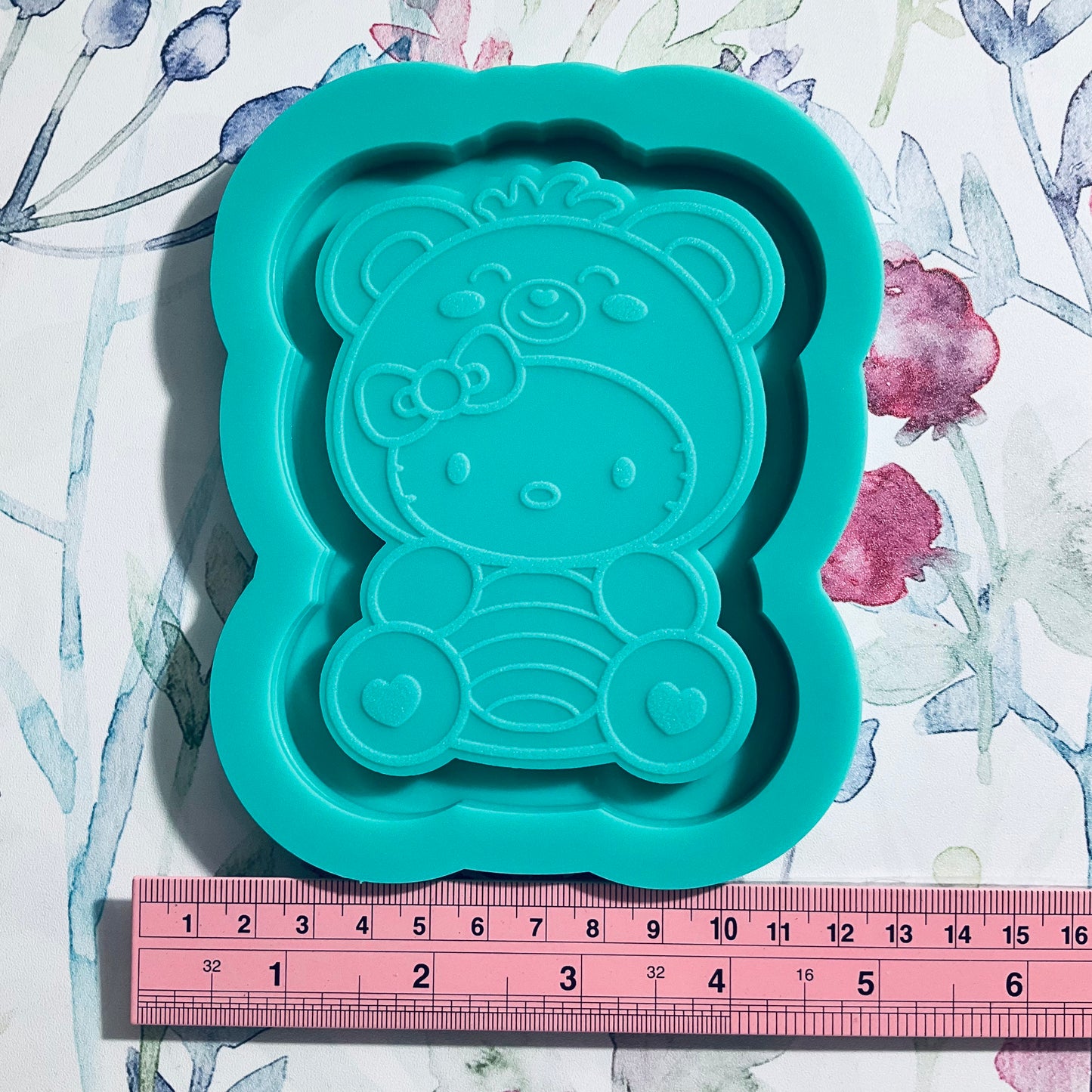 Kitty in Bear Costume Trinket Tray Mold