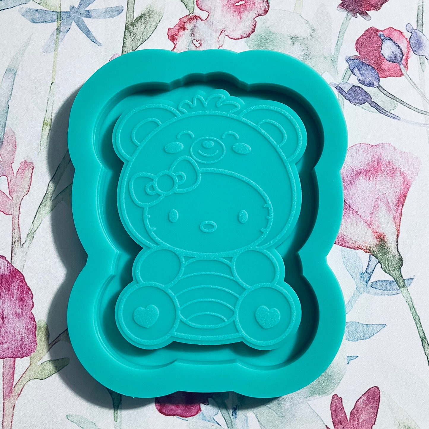 Kitty in Bear Costume Trinket Tray Mold