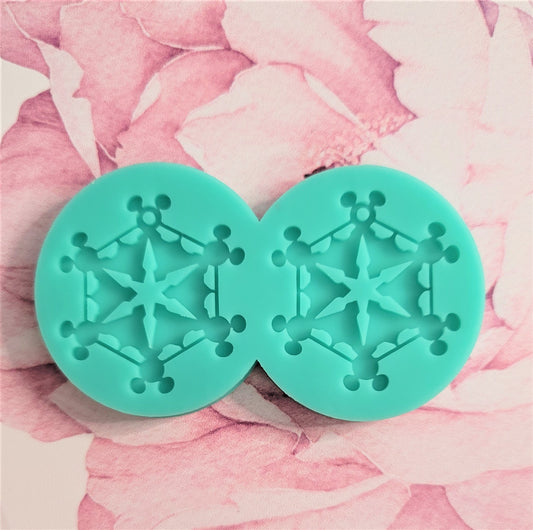 Mouse Snowflake earrings mold