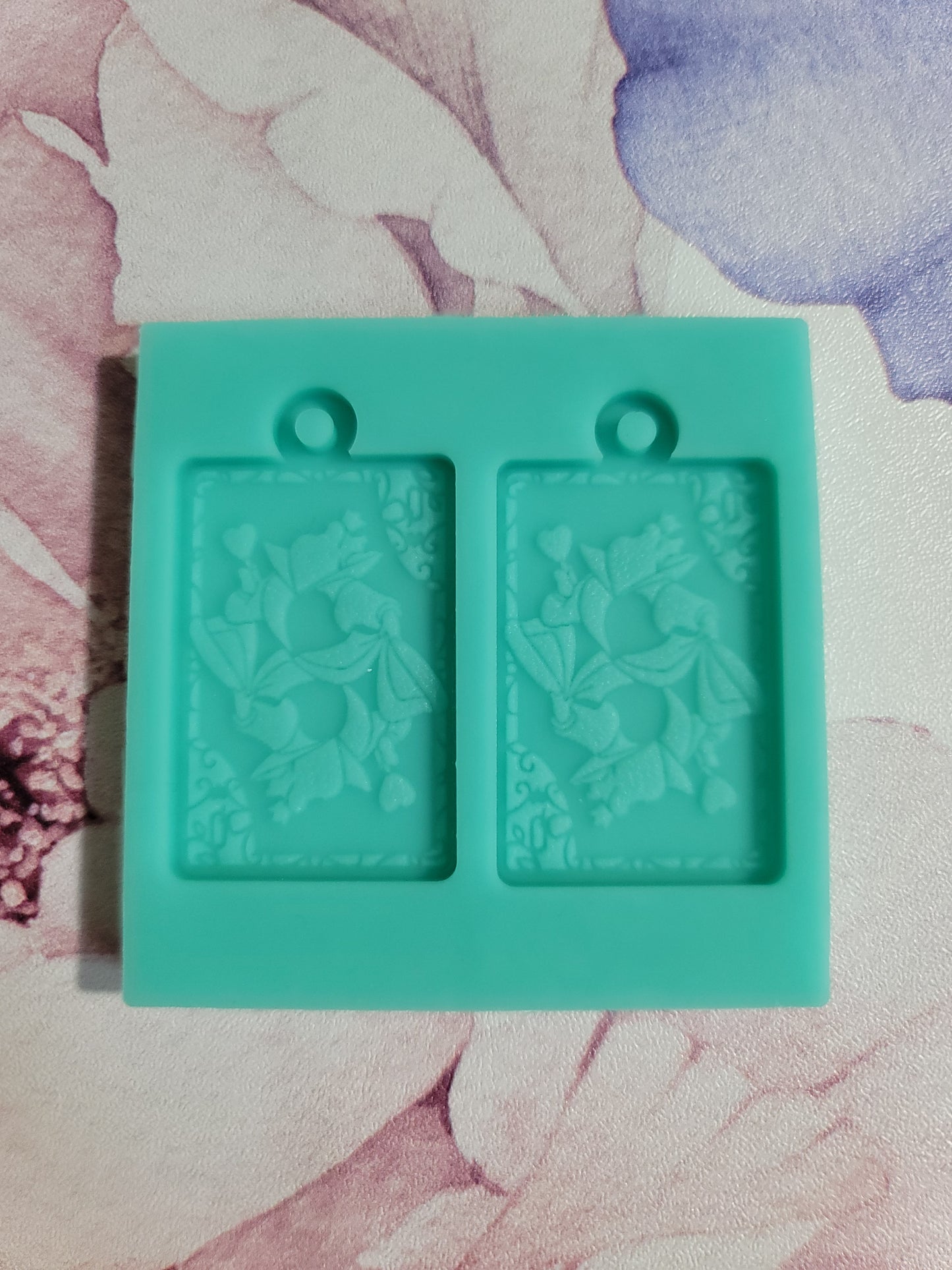 Queen of Hearts Card Earring Mold