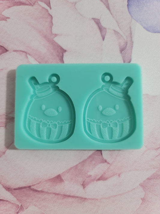 Penguin Squish Earring Mold