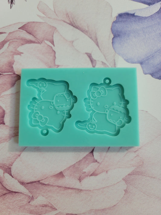 Frankenkitty Earrings Resin Mold