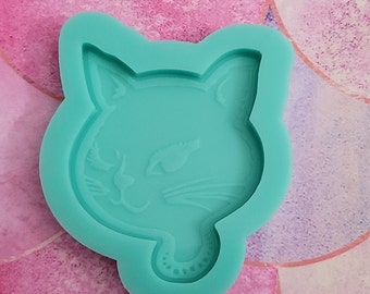 Winking Cat Keychain Mold