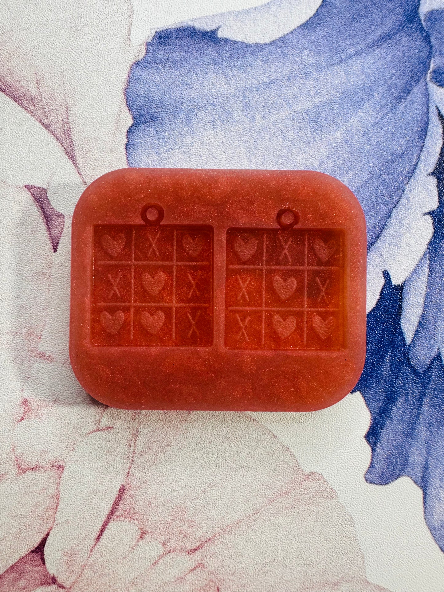 Heart Tic Tac Toe Earrings Mold