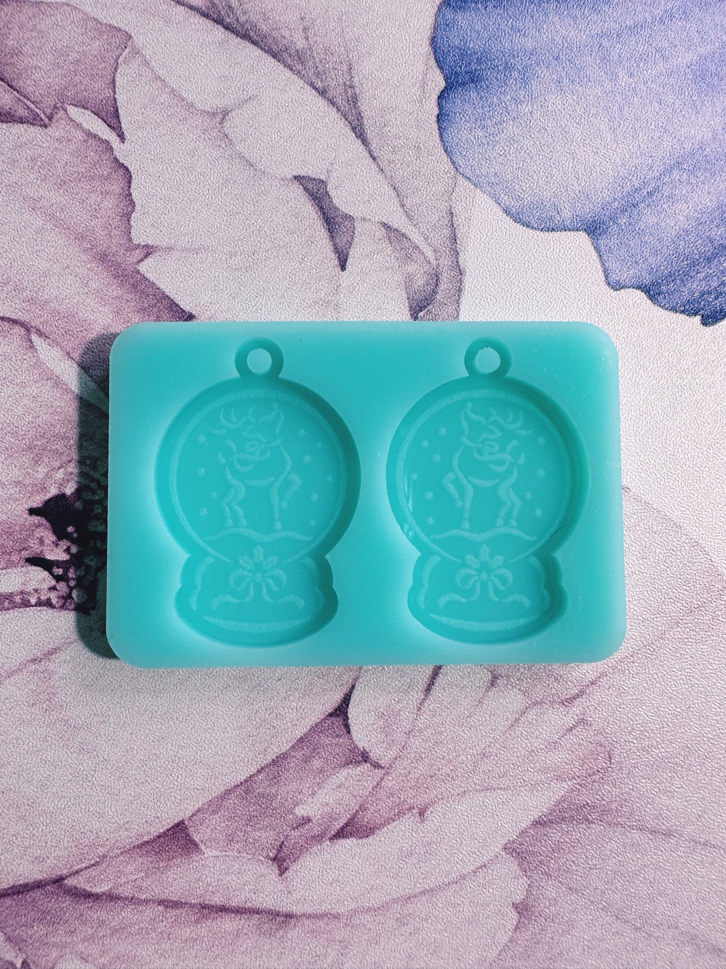 Deer Snow Globe Earrings Mold